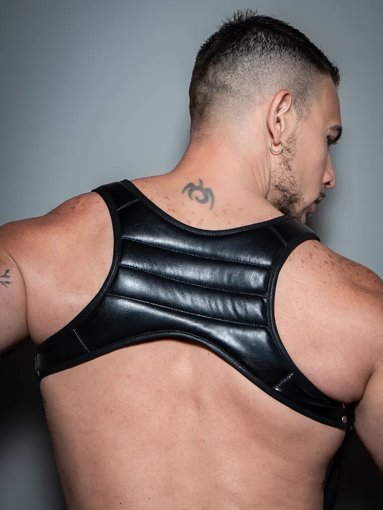 Biker swat cockstrap body harness back white.webp